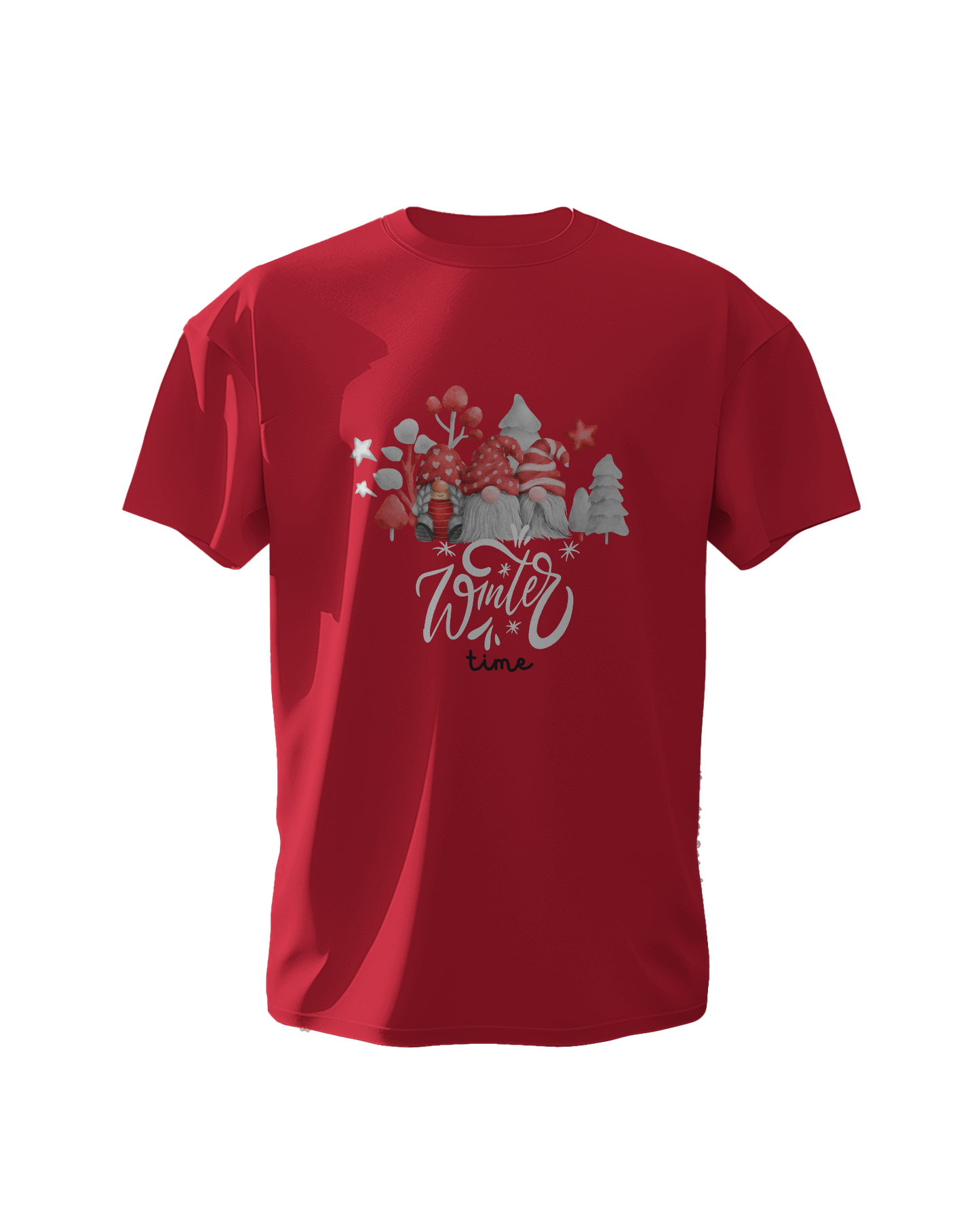 "It's Winter Time" Seasonal Graphic T-Shirt - Regular Fit - 100% Cotton