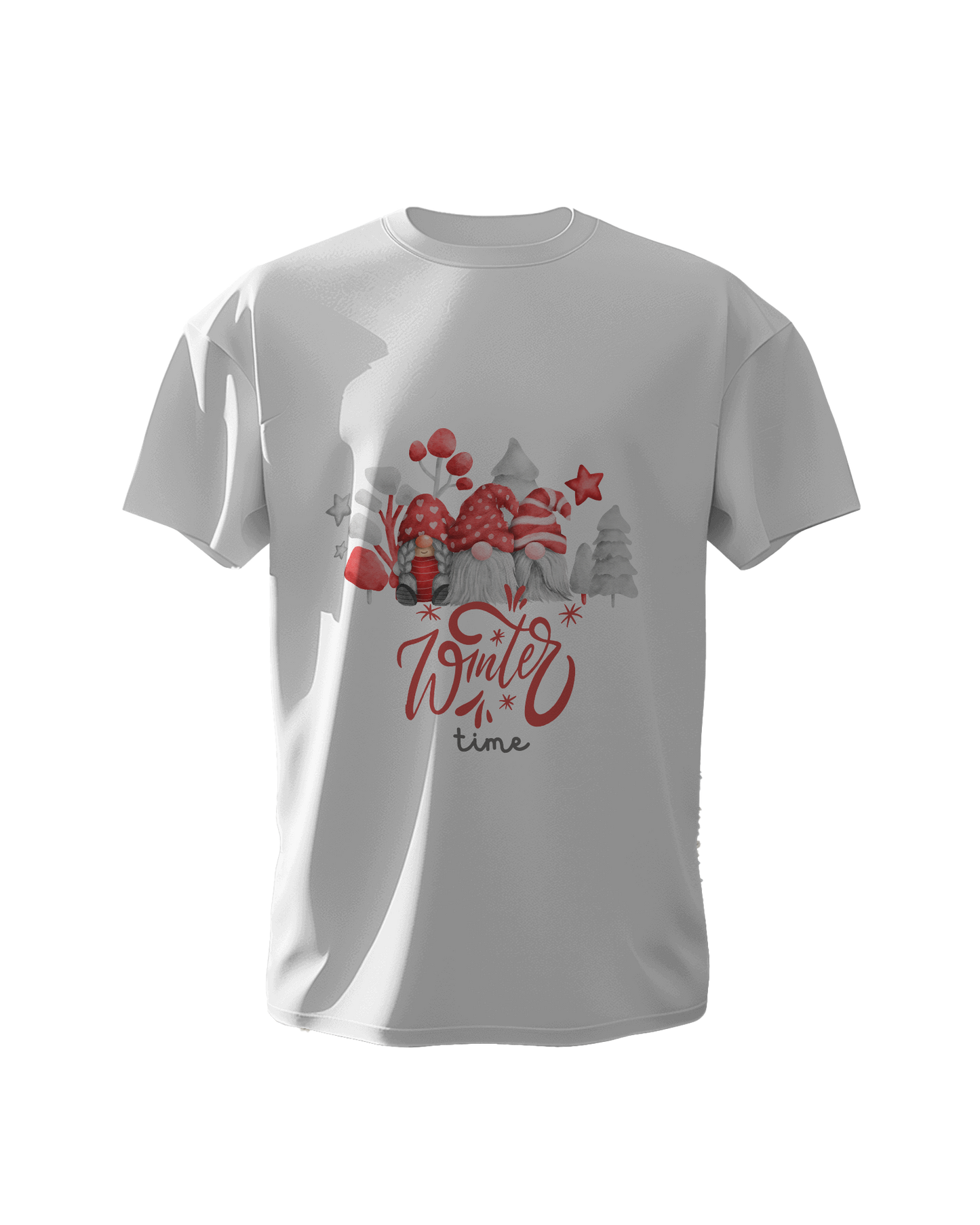 "It's Winter Time" Seasonal Graphic T-Shirt - Regular Fit - 100% Cotton