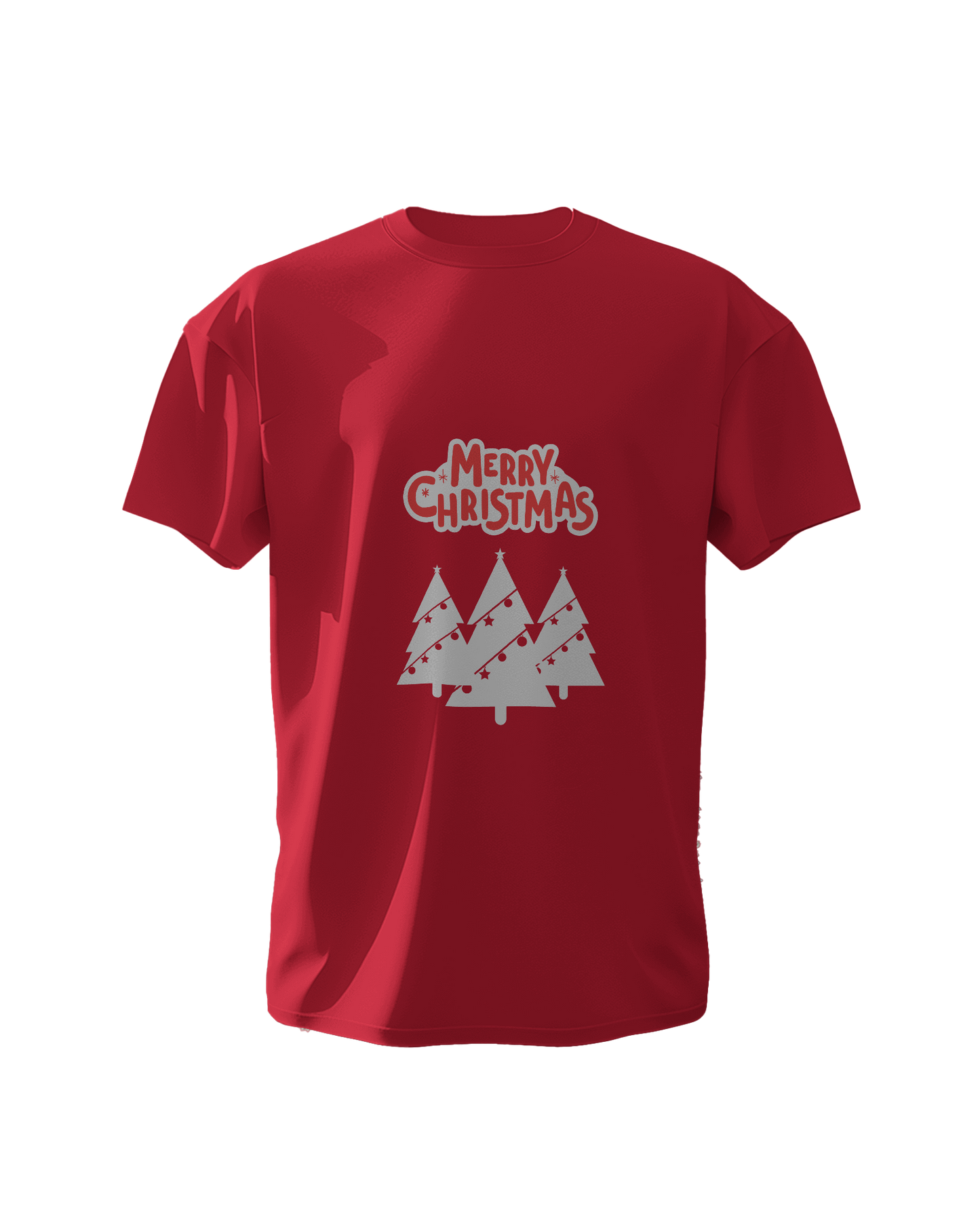 "Merry Christmas" Christmas Tree Graphic T-Shirt - Regular Fit - 100% Cotton