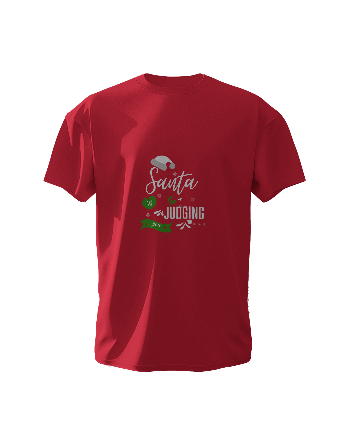 "Santa is Judging You" Christmas T-Shirt - 100% Cotton Regular Fit