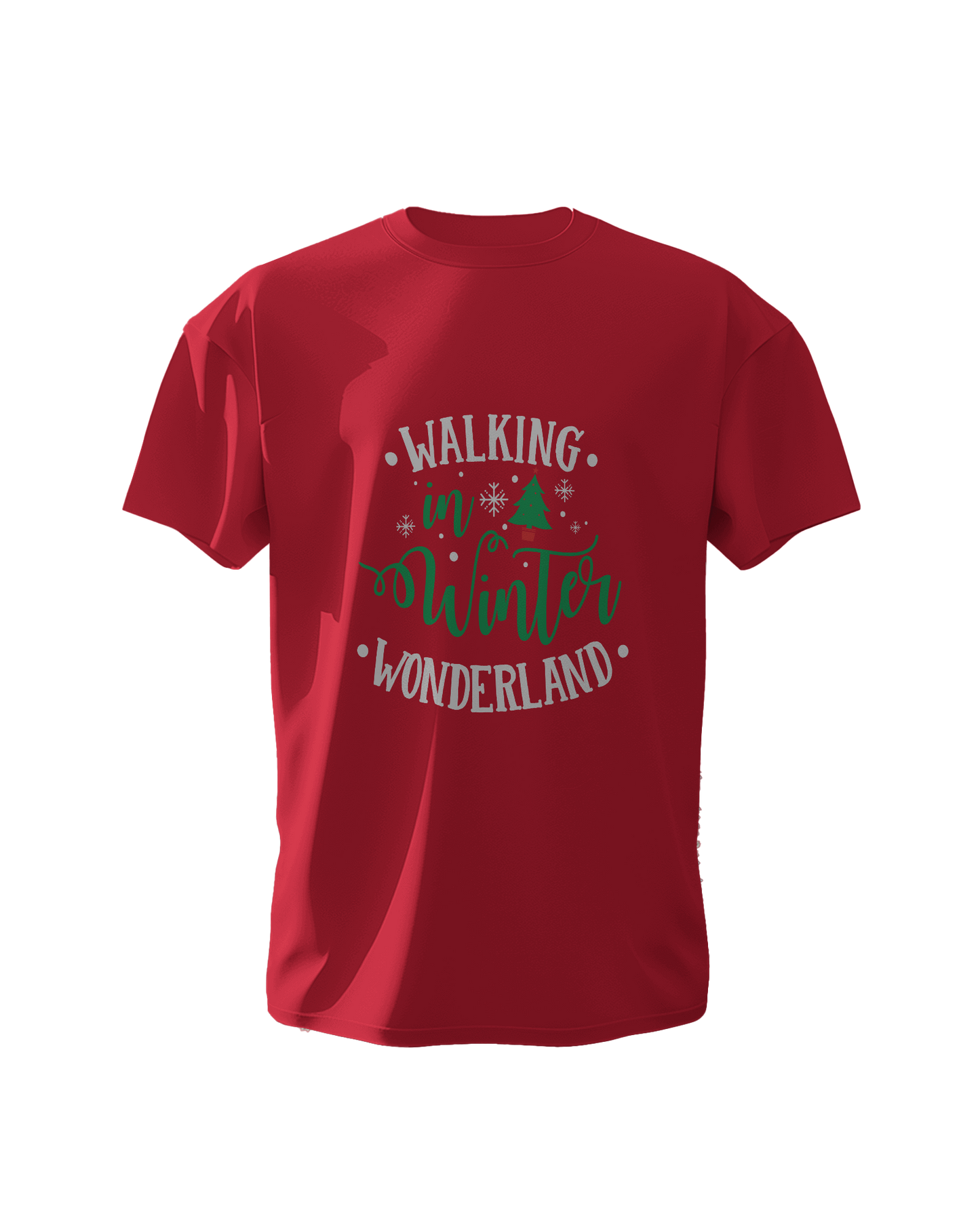 Walking in Winter Wonderland - Christmas T-Shirt - 100% Cotton Regular Fit