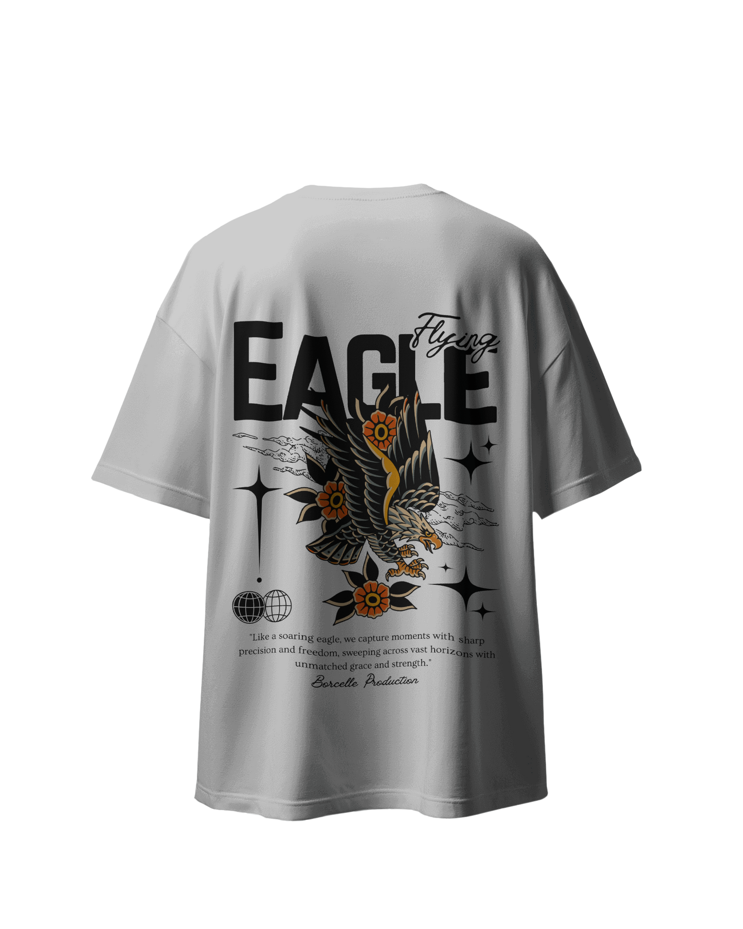 "Eagle" Oversized Graphic T-Shirt - Front & Back Design - 100% Cotton