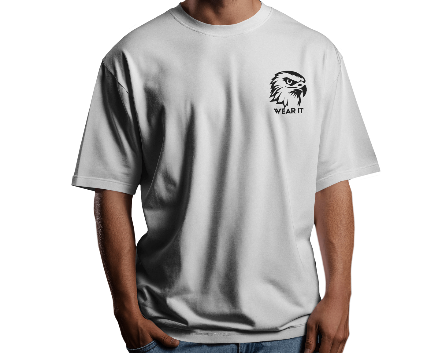 "Eagle" Oversized Graphic T-Shirt - Front & Back Design - 100% Cotton