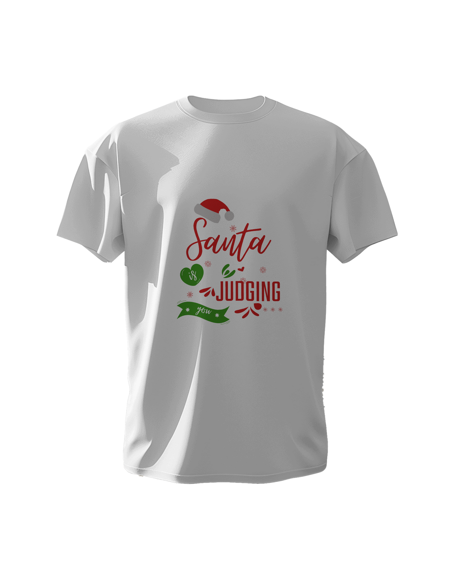 "Santa is Judging You" Christmas T-Shirt - 100% Cotton Regular Fit