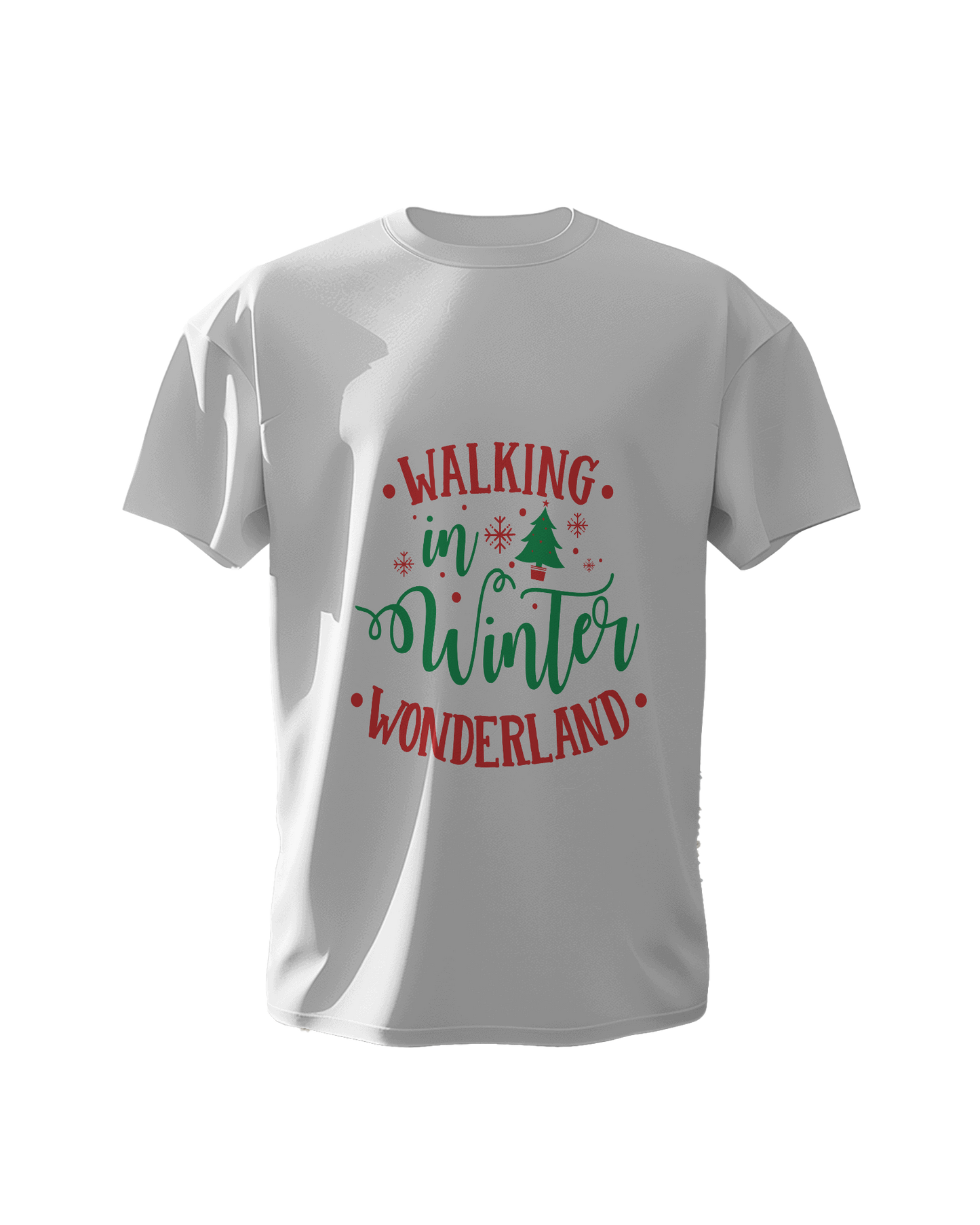 Walking in Winter Wonderland - Christmas T-Shirt - 100% Cotton Regular Fit