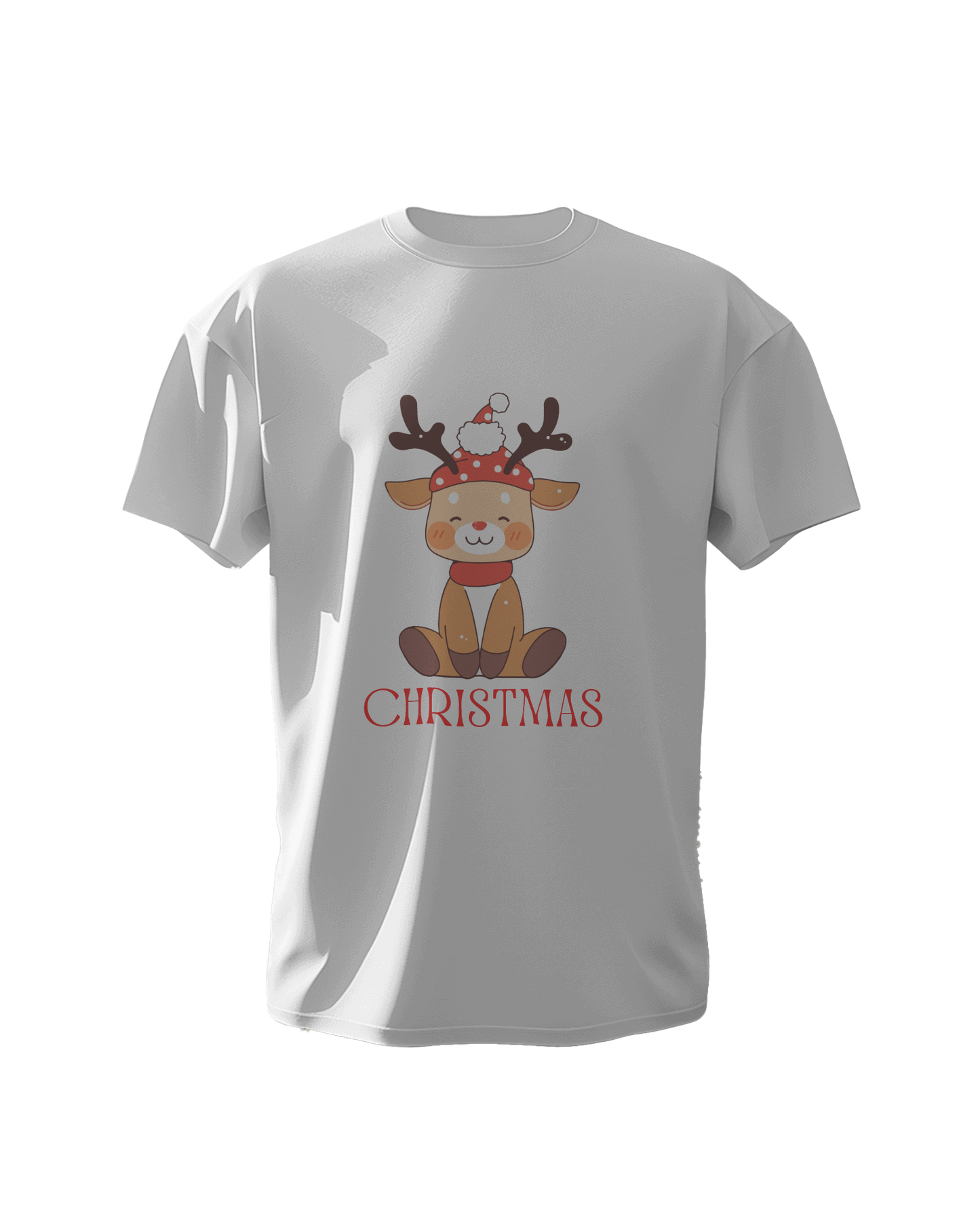 "Merry Christmas" Deer Graphic T-Shirt - Regular Fit - 100% Cotton