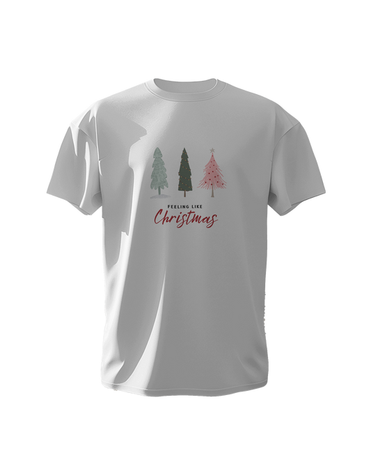 "Feeling Like Christmas" Festive Graphic T-Shirt - Regular Fit - 100% Cotton