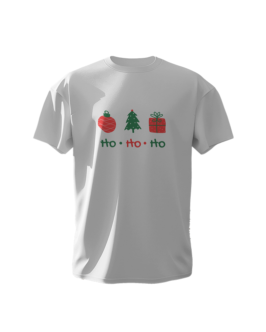 "Ho Ho Ho" Christmas Graphic T-Shirt - Regular Fit - 100% Cotton