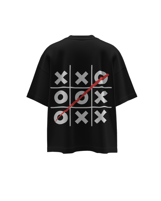 xox-black Oversized Graphic Printed T-Shirt - 100% Cotton - Wear It!